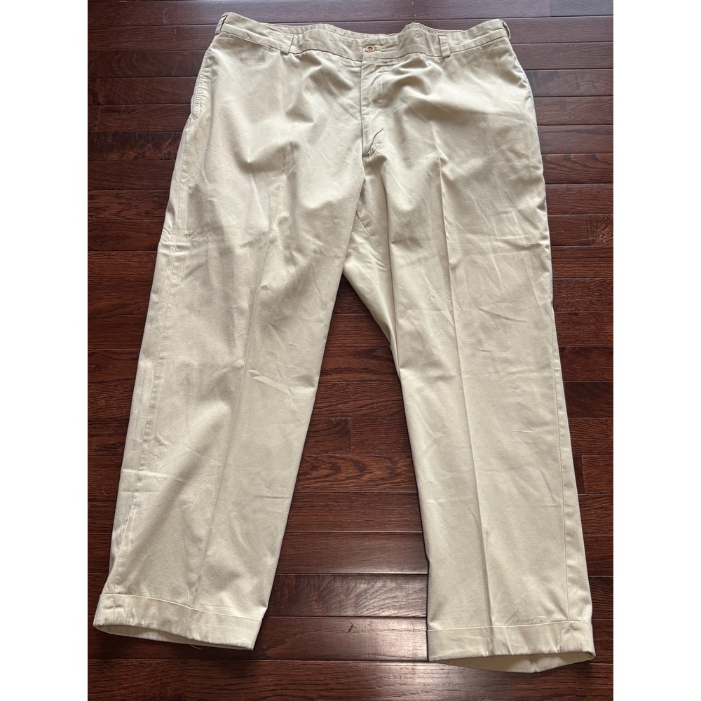 Bills Khakis M2 Classic Fit Mens 44 Stone Khaki Cotton Cuffed Pants Made in USA